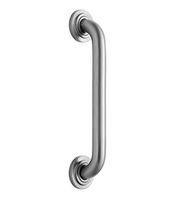 Jaclo 2618-PN Grab Bar with Contemporary Round Flange, Polished Nickel, 18"