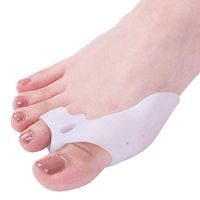 ZaxSota 2 Pairs, Gel Toe Separators, Toe Stretchers, bunion Corrector, Gel Protector for Bunions Toe Spacers, Toe Straightener, FeetsRelief(Universal Size, White)
