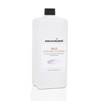 COLOURLOCK Mild Leather Cleaner for cleaning car seats, furniture suite, sofa, settee, upholstery, jackets and bags (1 Litre / 33.8fl oz) with Free Foam Dispenser Bottle