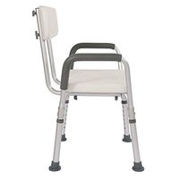 WOODY'S HARMONY Adjustable Shower Chair Bathtub Bench Bath Seat Stool Armrest Back White