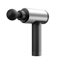 RHYTHM FUN Massage Gun Deep Tissue Massager Handheld Percussion Massage Gun for Athletes Pain Relief Quiet Muscle Massager Gun with Powerful 4 Speeds 4 Massage Heads and Portable Alloy Case (Silver)