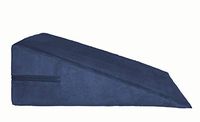 Micro-Suede Bed Wedge Support Pillow, Acid Reflux Therapeutic Foam Nick, Back and Legs Foam Wedge (24" X 24" X 12") Navy
