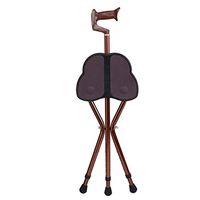 Xqr Cane Stool Aluminum Alloy Thickened Three-Legged Adjustable High Light and Stable Stick Cane Chair, The Elderly Legs and Feet are Inconvenient to Use,Brown