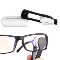 Glasses Cleaner Eyeglass Sunglass Eyewear Cleaning Brush Maintenance Cleaner Kit (Gold)