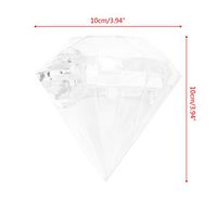 Ladaidra 10pcs Wedding Party Home Clear Diamond Shape Transparent Plastic Candy Box Favor Decor (02)