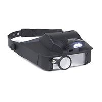 Carson LumiVisor Head Magnifier - Head Visor with LED Lighted Magnifier (2x/3x/5x/6x)  (LV-10) (Renewed)