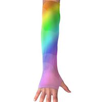 Arm Sleeve Unisex,JXC-L Rainbow Gay Pride UV Protection Cooling Or Warmer Arm Stockings With Thumb Hole