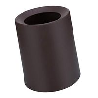 Fityle Trash Can Gallon Hidden Garbage Bag Novelty Sleek Garbage Bin for Office Home Bedroom Bath Kitchen, Modern Wastebasket Plastic Round 8L Coffee