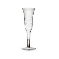Fineline Settings 2105, 5 Oz. 2-Piece Flairware Clear Plastic Champagne Flutes, Disposable Cold Beverages Champagne Glasses (50)