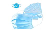 Dust Protection, Disposable Face, No Breathing Valve, FDA certific, Thick 3Ply (50 Pieces)