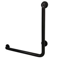 Kingston Brass GBL1224CSL0 Made to Match 24"x 24" L-Shaped Grab Bar - Left Hand, Matte Black