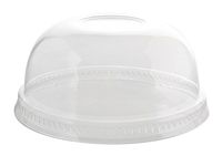 Fineline Super Sips 3195DL 95mm PET Dome Lid No-Hole, Clear