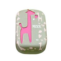 Healifty Contact Lens Holder Cartoon Deer Contact Lenses Case Holder Cartoon Contact Lens Storage Box Container for Home and Travel (Grey Underpainting Rosy Deer)
