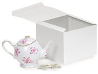 WHITE GLOSS Gift Boxes 8 x 8 x 6"100% Recycled ~ 1 Piece Box (1 unit, 50 pack per unit.)