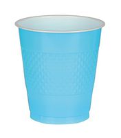 Caribbean Blue Plastic Cups Big Party Pack, 16 Oz., 50 Ct.