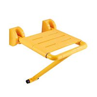 Bath Stool Bathroom Folding Stool Shower Room Entrance Door Wearing Shoes Maternity Room Dressing Room Wall-Mounted Seat (Color : Yellow, Size : 40cm40.5cm)