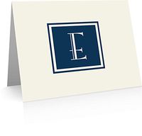 Monogram Stationery Note Cards - Monogram Thank You Cards (E)