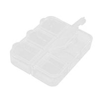 chuwa Pill Box Weekly 6 Grid Small Pill Planner and Vitamin Organizer Secure Prescription Medications Portable Medicine Storage