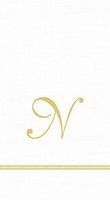 Entertaining with Caspari Monogram Initial N Paper Guest Napkins, Pack of 15