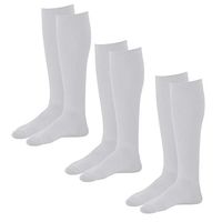 Ames Walker AW Style 122 Coolmax 15 20mmHg Knee High Socks (3 Pack) White XXL