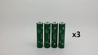 8 Piece Dark Green AA Rechargeable Ni-MHh Battery