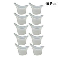 Supvox 10pcs 8ml Silicone Eye Wash Cup Resuable Non Sterile Eye Bath Cup Washing Cup for Refreshing Cleaning Tired Eyes (White)