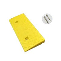 Color Threshold Ramp, Cushioned Locomotive Truck Mat, Indoor and Outdoor Garage Multi-Function 5cm Wheelchair Step Ramp (Size: 50 22 5cm) (Color : Yellow)