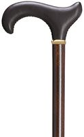 Harvy Canes - Hand Stitched Genuine Leather Derby Handle - 36" - Brown