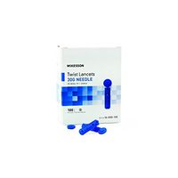 McKesson - Twist Top Lancets 30 Gauge - 1.8 mm Depth - Blue - 100 Lancets (1 Box)
