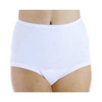 1-Pack Women's White Banded Leg Incontinence Panties Small (Fits Hip 35-37")