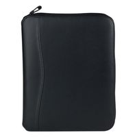 FranklinCovey Classic FC Basics Spacemaker Vinyl Zipper Binder - Black