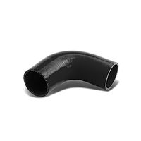 2.25 inches 90 Degree Elbow Turbo/Intercooler/Intake Piping Coupler Silicone Hose (Black)