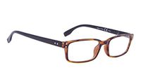 Classical Rectangular Reading Glasses Men Women (Amber, 1.50)
