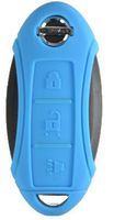 Silicone Key Fob Case Cover Fits Nissan 3 Button Remote Key Fob (Light Blue)