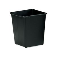 Safco Products 9612BL Square Wastebasket, 31-Quart, Black