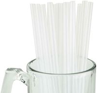 Made in USA Pack of 250 Jumbo Clear (10" X 0.28") Individually Wrapped Plastic Smoothie Drinking Straws (FDA-approved, Non-toxic, BPA-free)