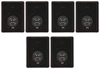 Acoustic Audio 151B Indoor Outdoor 2 Way Speakers 1800 Watt Black 3 Pair Pack 151B-3Pr