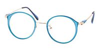 SOOLALA Unisex Vintage InspiBlue Round Circle Reading Glasses Customized Strengths, Blue, 2.5
