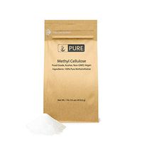 Methylcellulose Powder (1 lb) by Pure Organic Ingredients is 100% Pure and Contains No Emulsifiers or Mix-Aid Chemicals. Food Grade, Vegan-Friendly (Also Available in 2.5 oz & 25 lbs)