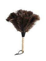 LCYCN Anti-Static Ostrich Feather Duster with Solid Wooden Handle Easy to Clean and Reuse Feathers Duster Cleaning Brush Tool,A