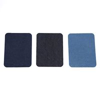 Milisten 3pcs Denim Iron on Jean Patches No-Sew Shades Jean Fabric Thickened Rectangular Garment Sewing Accessories Cloth Paste Applique