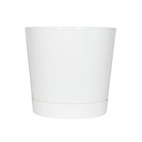 Full Depth Round Cylinder Pot, White, 10-Inch