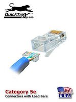 Category 5E, 8 Conductor Modular Plugs with Loadbar (Bag of 100)