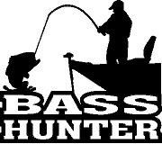 AJ's Signs & Apparel Bass Hunter Vinyl Sticker Decal Cars Trucks Vans Walls Laptop MacBook