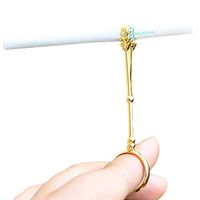 Zoylink Cigarette Holder Retro Elegant Brass Cigarette Ring Smoking Ring for Women Men Golden