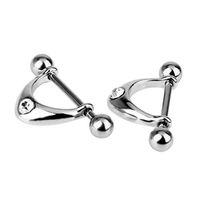 14G Stainless Steel Gem Crystal Nipple Shield Bar Ring Body Piercing Jewelry Beauty For gift Womans Jewerly Accessory Trendy Accessories Women Elegant Cheap