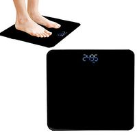Body Weight Scale,LED Weight Scale Digital Body Weight Bathroom Scale,Smart Touch USB Household Body Fat Scale Measure Weight (Black)