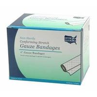 GAUZE ROLL BANDAGE NON-STERILE STRETCH 4'' 12/PKG