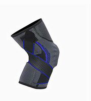 Knee Support Brace Pad Compression Sleeves Elastic Silicone Patella Ring 3D Design Pain Relief,1 Piece Blue,XL