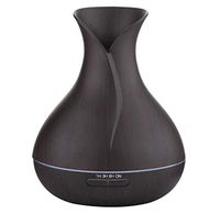 Essential Oil Diffuser Wood Grain 400ml ⎮ Ultrasonic Humidifier with Colorful LED Lights ⎮ Continuous Mist Dispersion with Waterless Auto Shut-off ⎮ Free Lavender Aroma Oil ⎮ Pre-Holiday Sale Gift Set